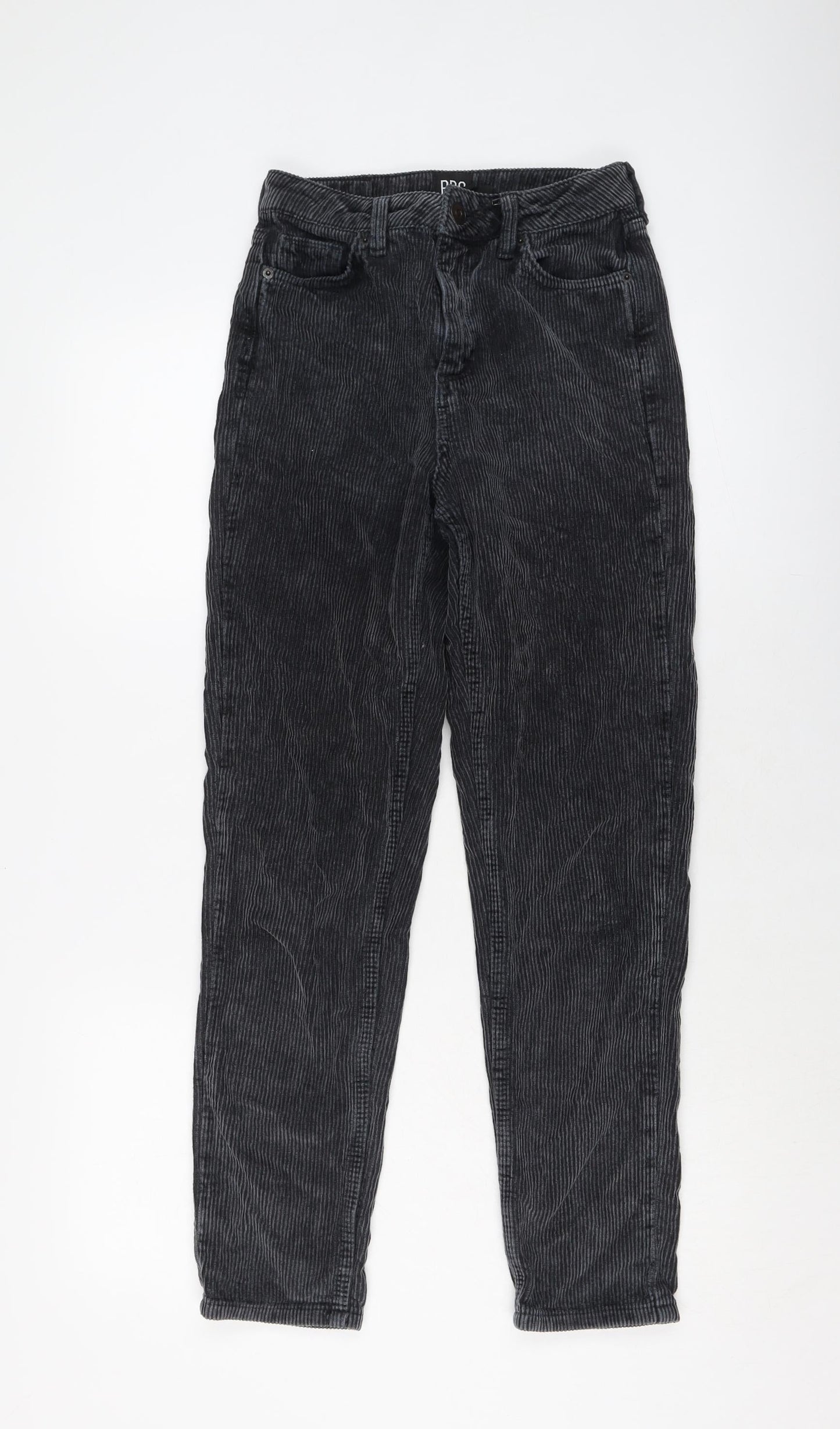BDG Womens Grey Cotton Trousers Size 24 in L32 in Regular Button
