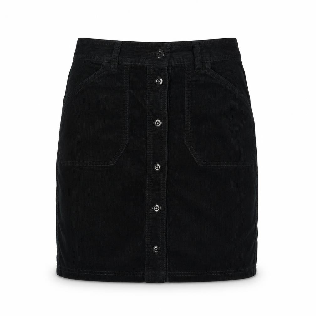 Marks and Spencer Womens Blue Cotton Mini Skirt Size 8 Button