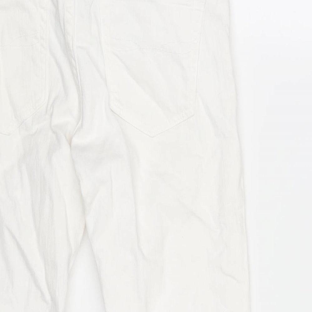 Ralph Lauren Sport Womens White Cotton Bermuda Shorts Size 26 in L14 in Regular Zip - Raw Hem