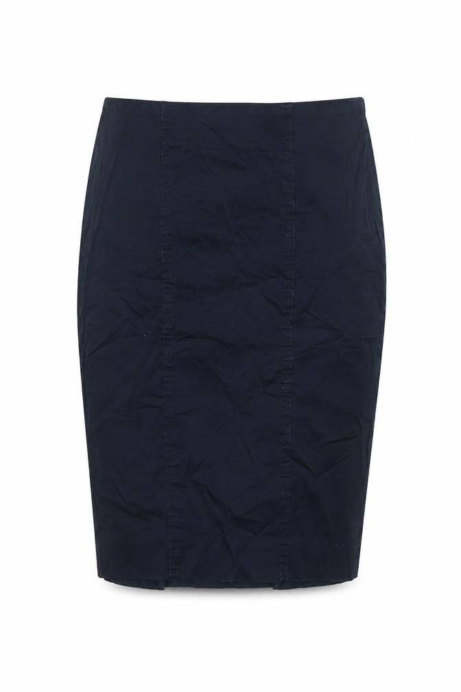 Sisley Womens Blue Cotton Straight & Pencil Skirt Size 10 Zip - Vented