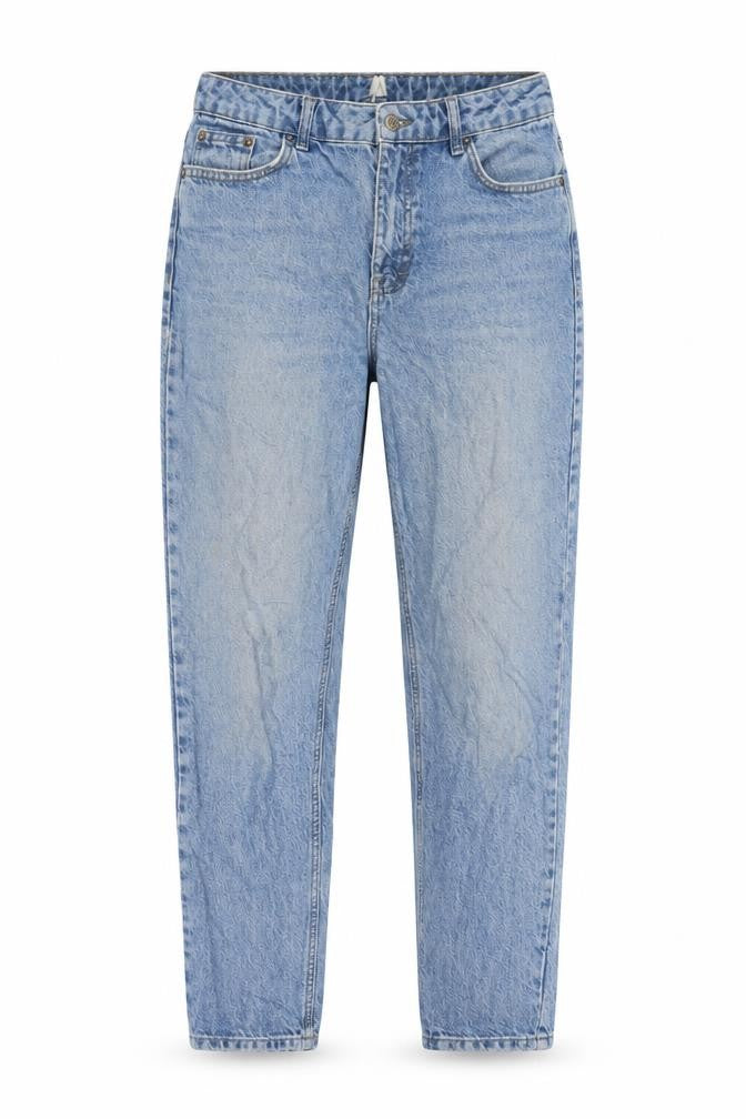 Topshop Womens Blue Cotton Mom Jeans Size 30 in L32 in Regular Zip