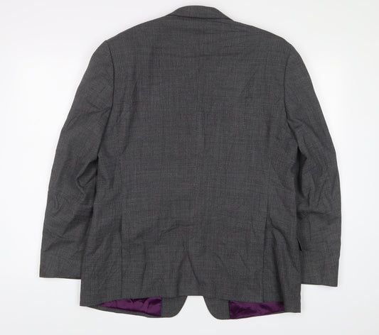 Autograph Mens Grey Wool Jacket Suit Jacket Size 42 Regular