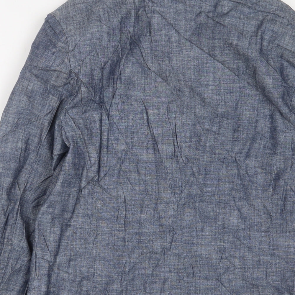 Gap Womens Blue Jacket Blazer Size 4 Button
