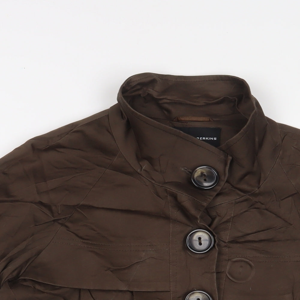 Dorothy Perkins Womens Brown Jacket Size 14 Button
