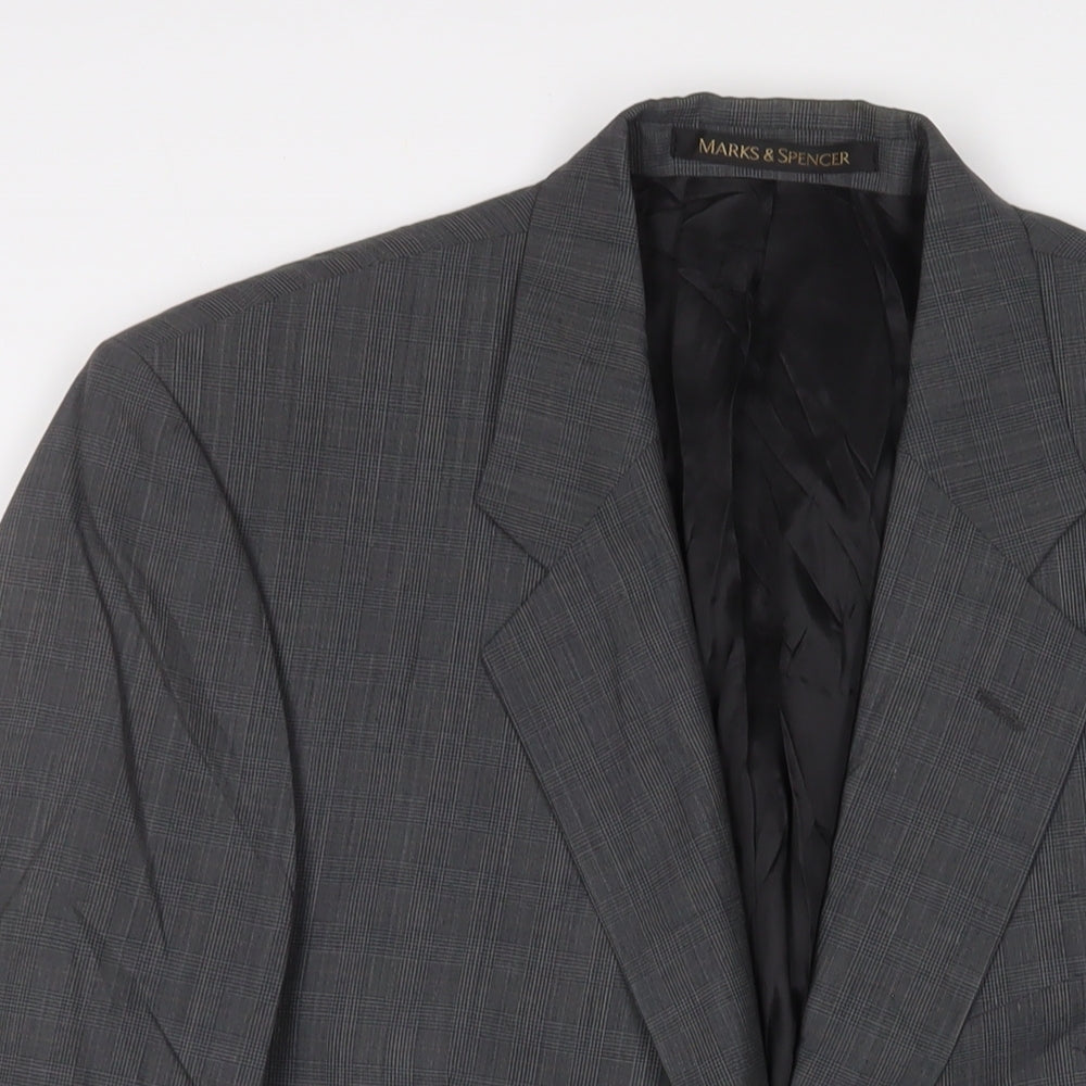 Marks and Spencer Mens Grey Wool Jacket Suit Jacket Size 40 Regular