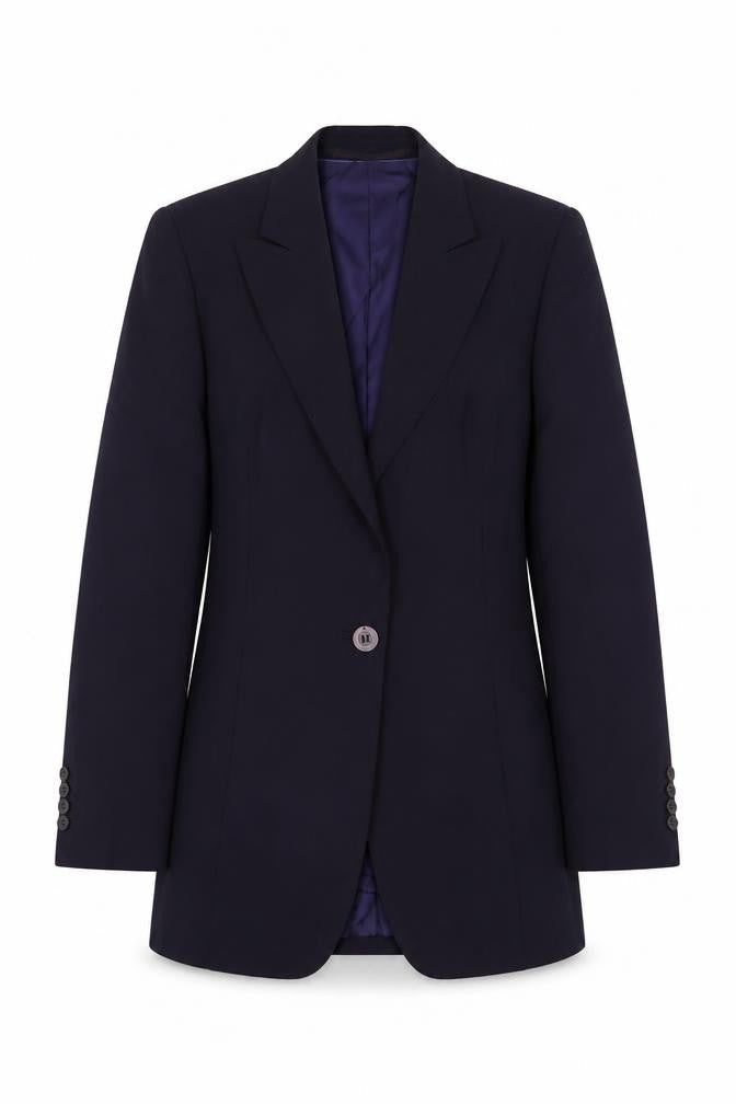 Per Una Womens Purple Polyester Jacket Suit Jacket Size 8