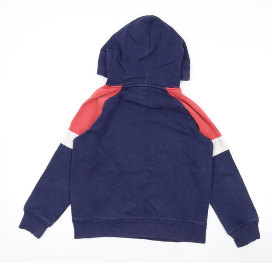 Gap Boys Blue Colourblock Cotton Pullover Hoodie Size M Pullover