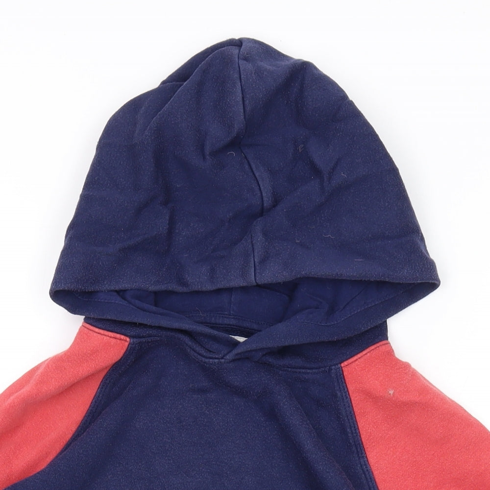 Gap Boys Blue Colourblock Cotton Pullover Hoodie Size M Pullover