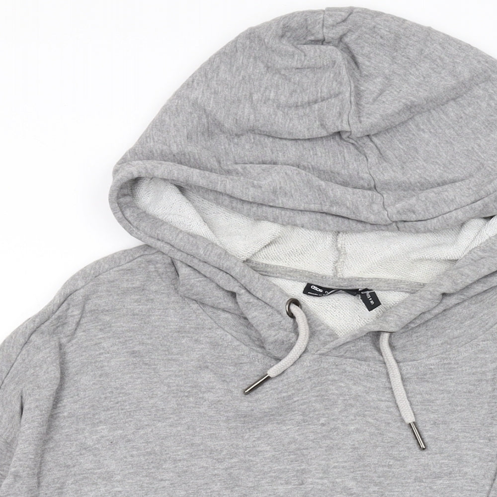 ASOS Womens Grey Cotton Pullover Hoodie Size 6 Pullover