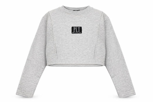 PRETTYLITTLETHING Womens Grey Polyester Pullover Sweatshirt Size XL Pullover