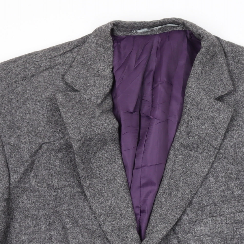 Paul Costelloe Mens Grey Wool Jacket Suit Jacket Size 42 Regular