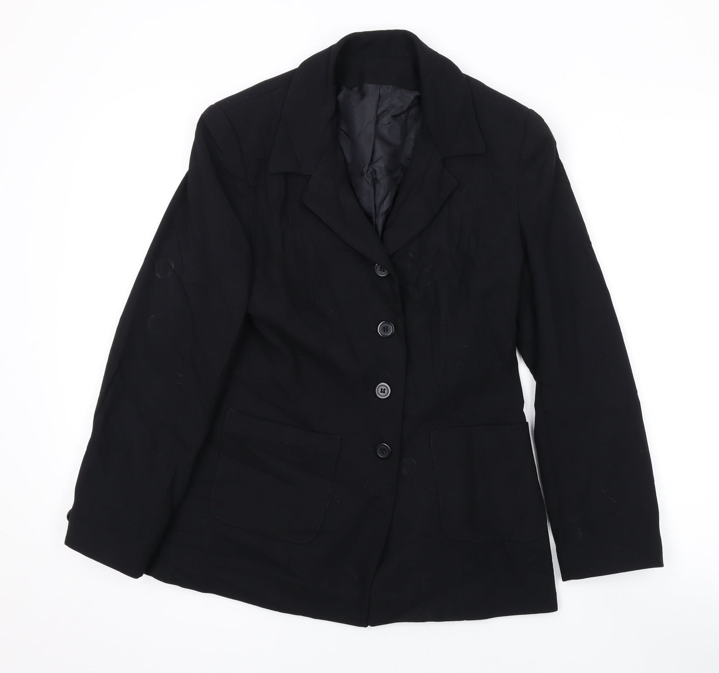 Anne Brooks Womens Black Jacket Blazer Size 6 Button