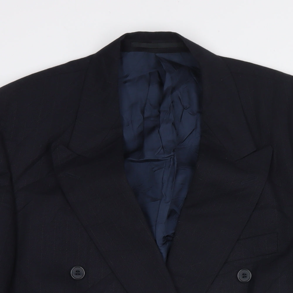 Wellington Mens Black Polyester Jacket Blazer Size 42 Regular