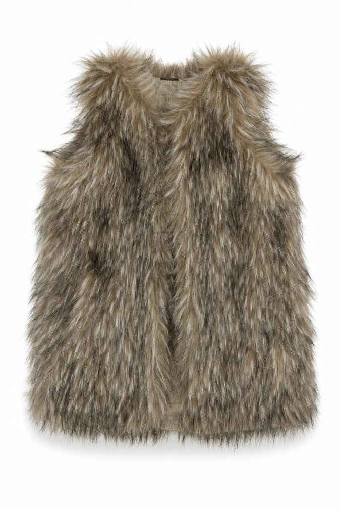 F&F Womens Brown Gilet Waistcoat Size S