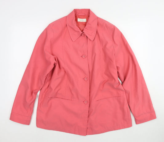 Marks and Spencer Womens Pink Jacket Size 18 Button