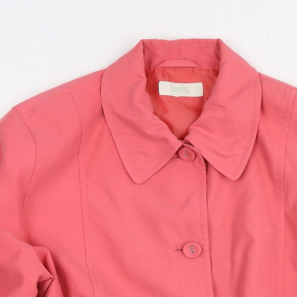 Marks and Spencer Womens Pink Jacket Size 18 Button