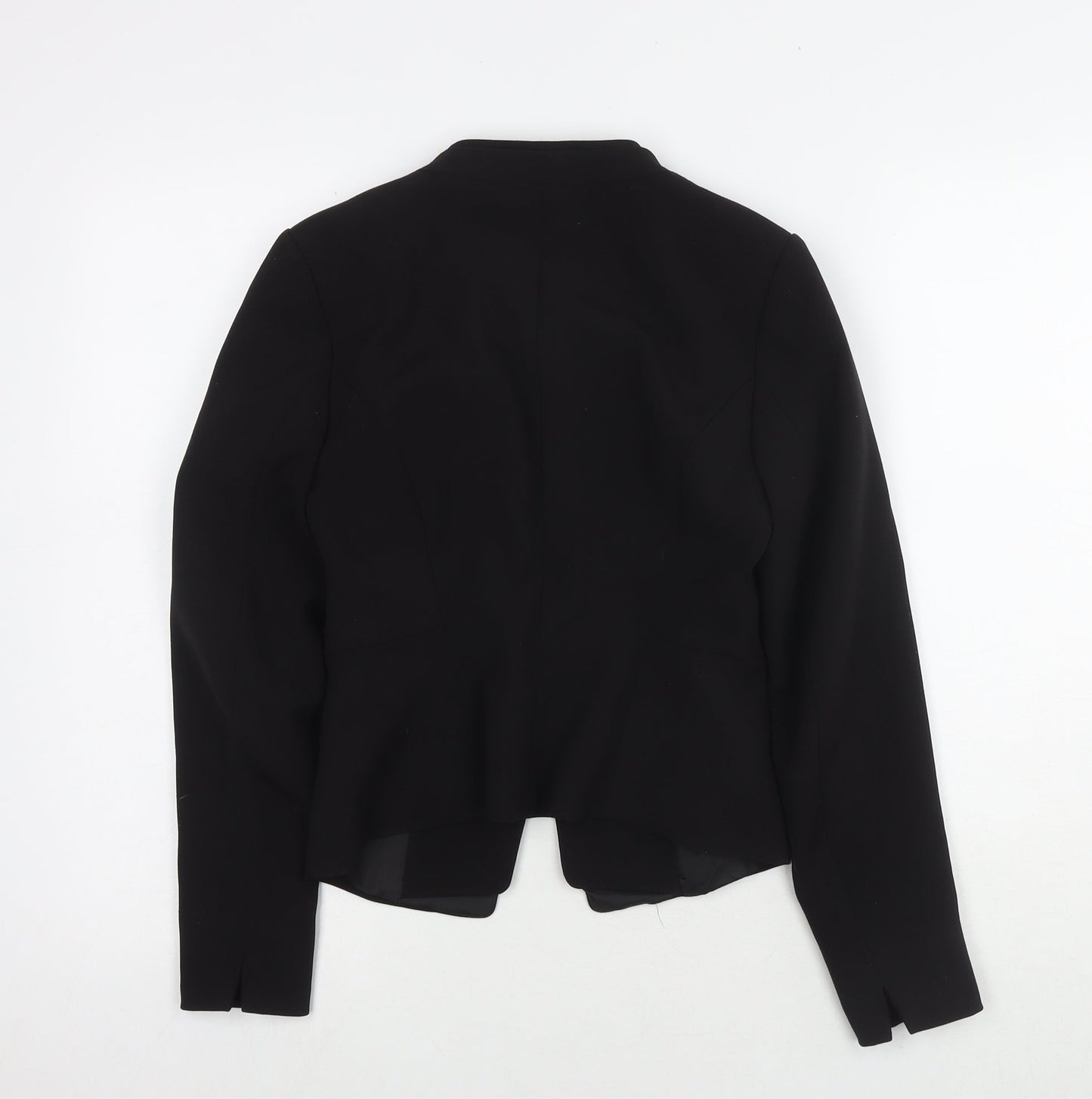 H&M Womens Black Jacket Blazer Size 8 Hook & Eye