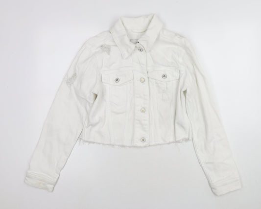 Hollister Womens White Jacket Size XS Zip