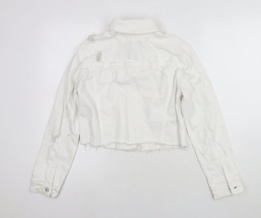 Hollister Womens White Jacket Size XS Zip