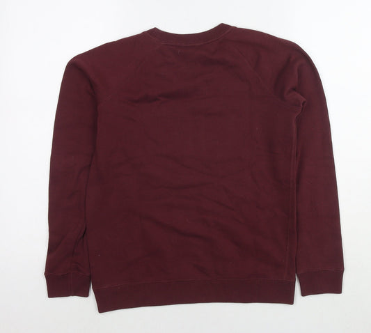 Jack Wills Womens Red Cotton Pullover Sweatshirt Size 6 Pullover