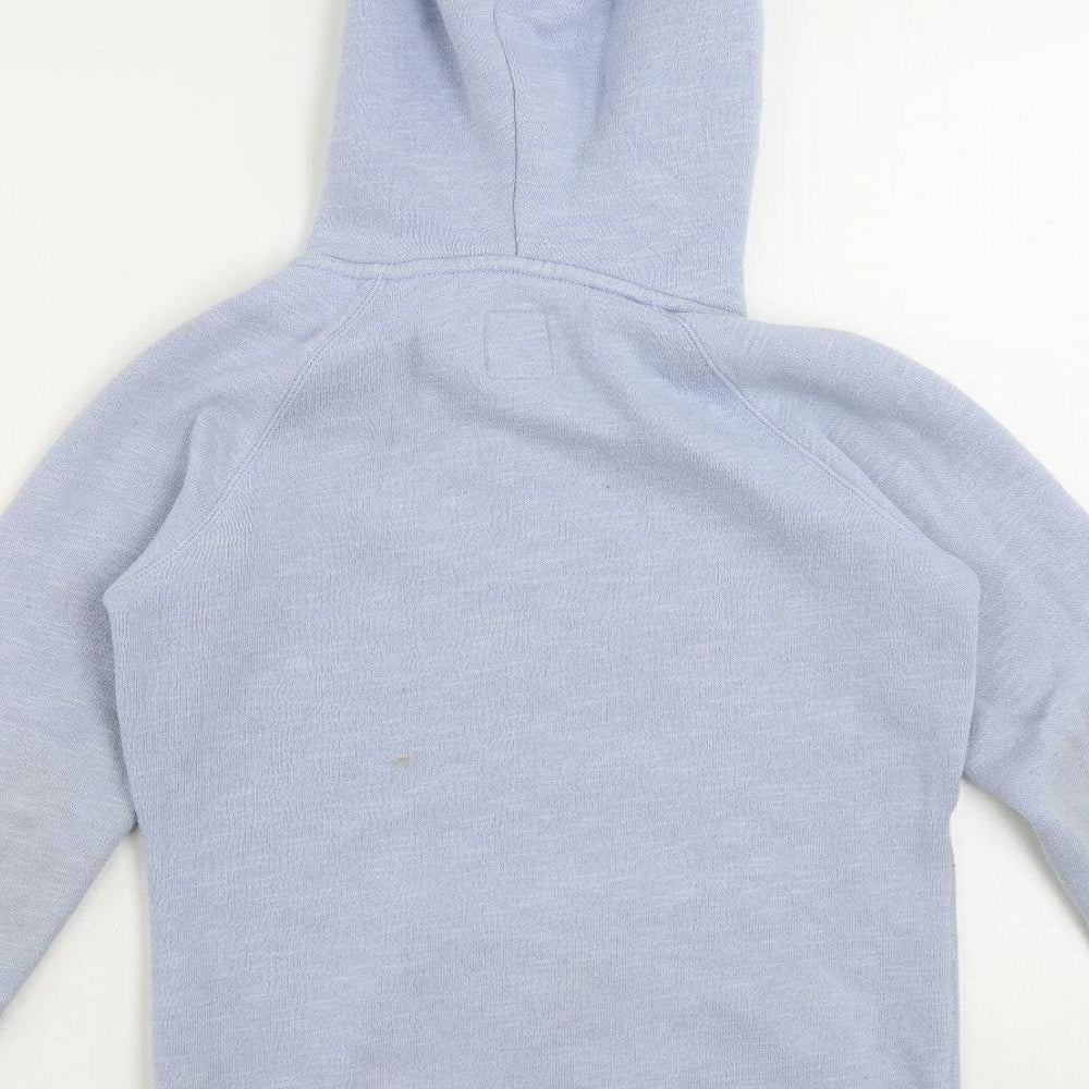 Jack Wills Womens Blue Polyester Full Zip Hoodie Size 6 Zip - Vintage Logo