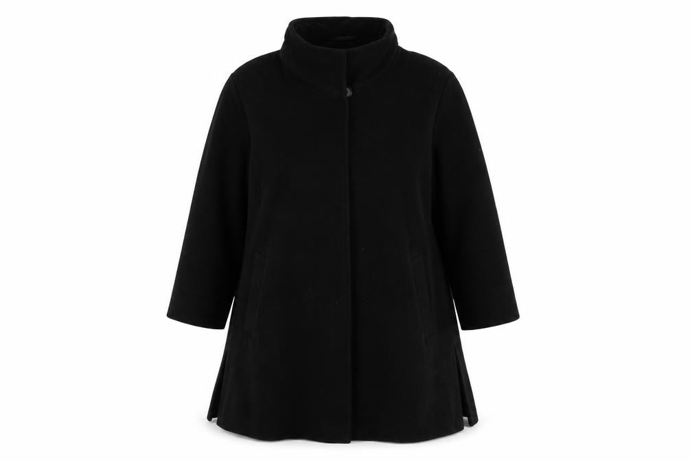 Basler Womens Black Overcoat Coat Size 20 Button - Vintage