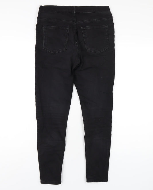 Marks and Spencer Womens Black Cotton Jegging Jeans Size 10 L26 in Regular