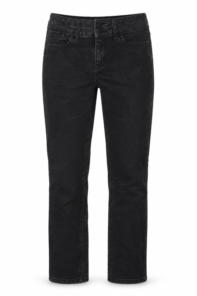 F&F Womens Black Cotton Straight Jeans Size 28 in L28 in Regular Zip