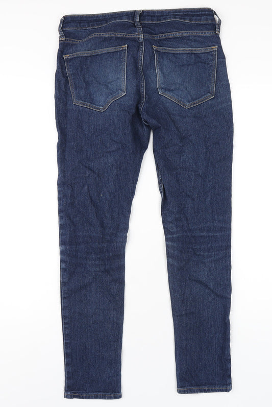 H&M Womens Blue Cotton Skinny Jeans Size 27 in L28 in Regular Zip