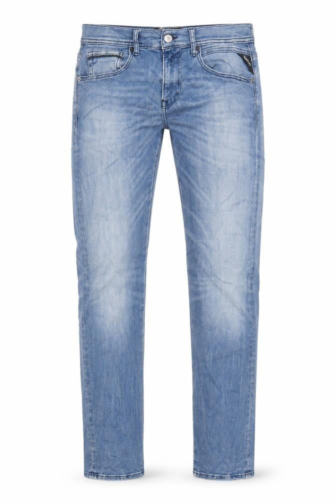 Replay Mens Blue Cotton Skinny Jeans Size 30 in L34 in Regular Zip