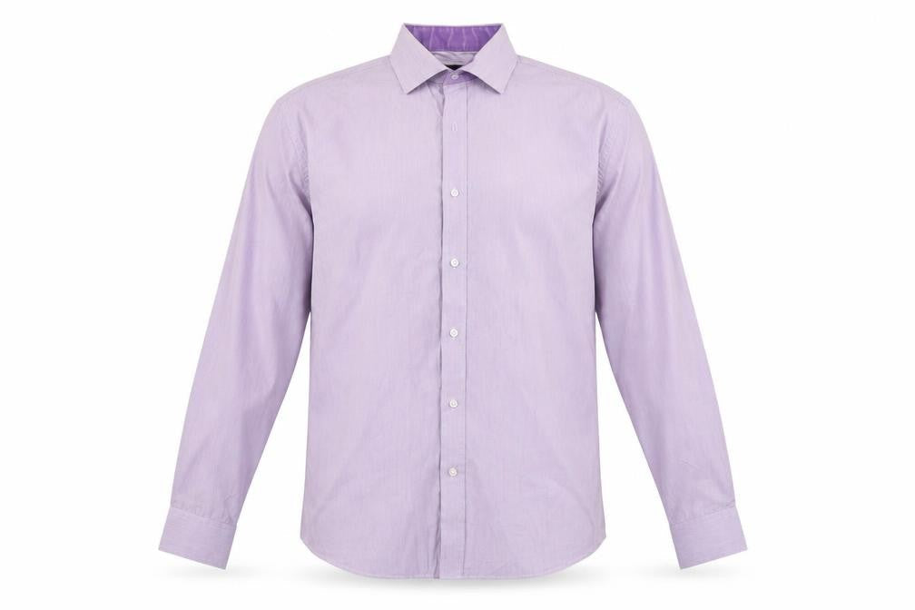 Blazer Mens Purple Cotton Button-Up Size 16 Collared Button