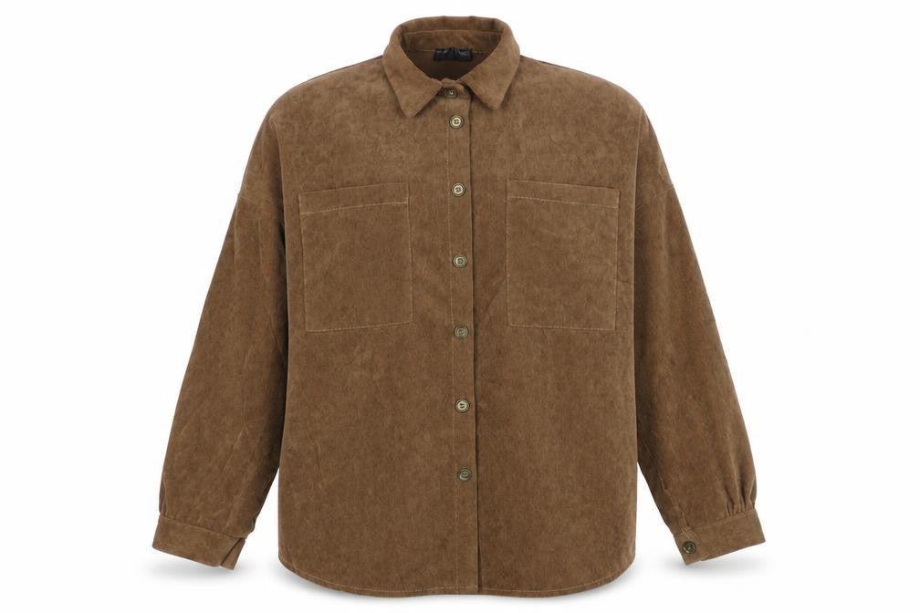 Rebellious Womens Brown Polyester Basic Button-Up Size 8 Collared