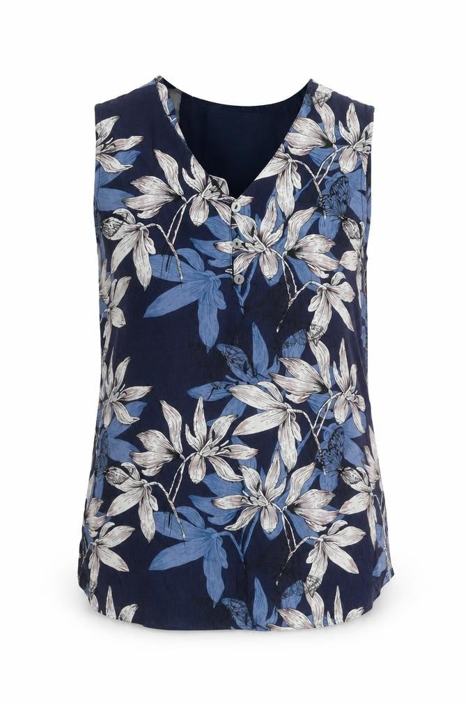 Womens UK Size S Lakeland Blue Viscose Blouse