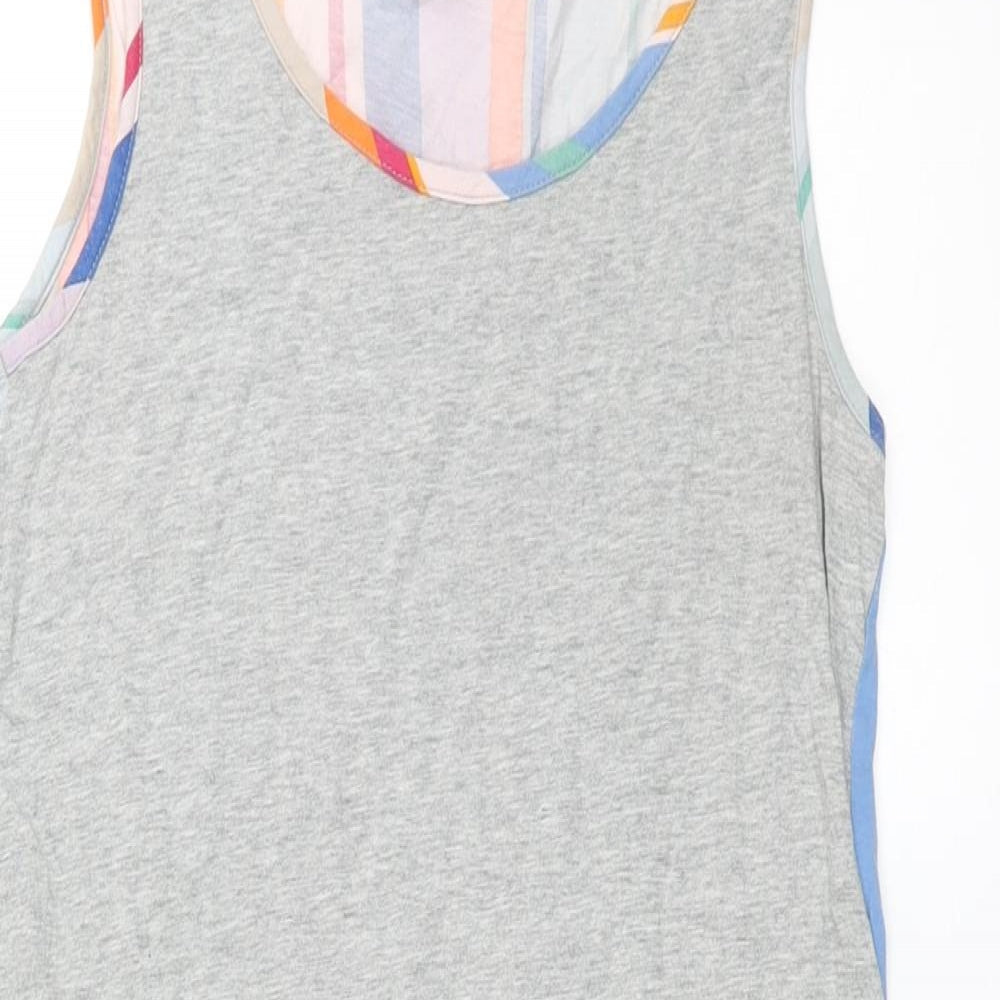 Uniqlo Womens Multicoloured Cotton Tank Dress Size S Scoop Neck Pullover - Stripe Back Print