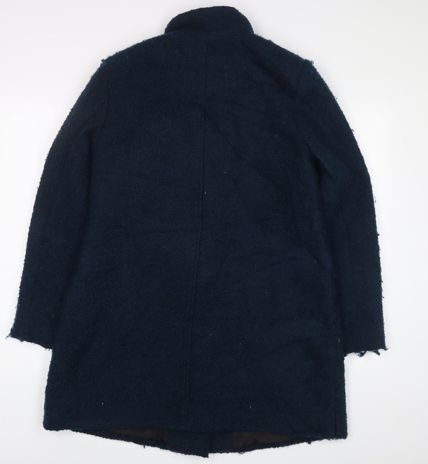 Debenhams Womens Blue Overcoat Coat Size 12 Button - Pockets