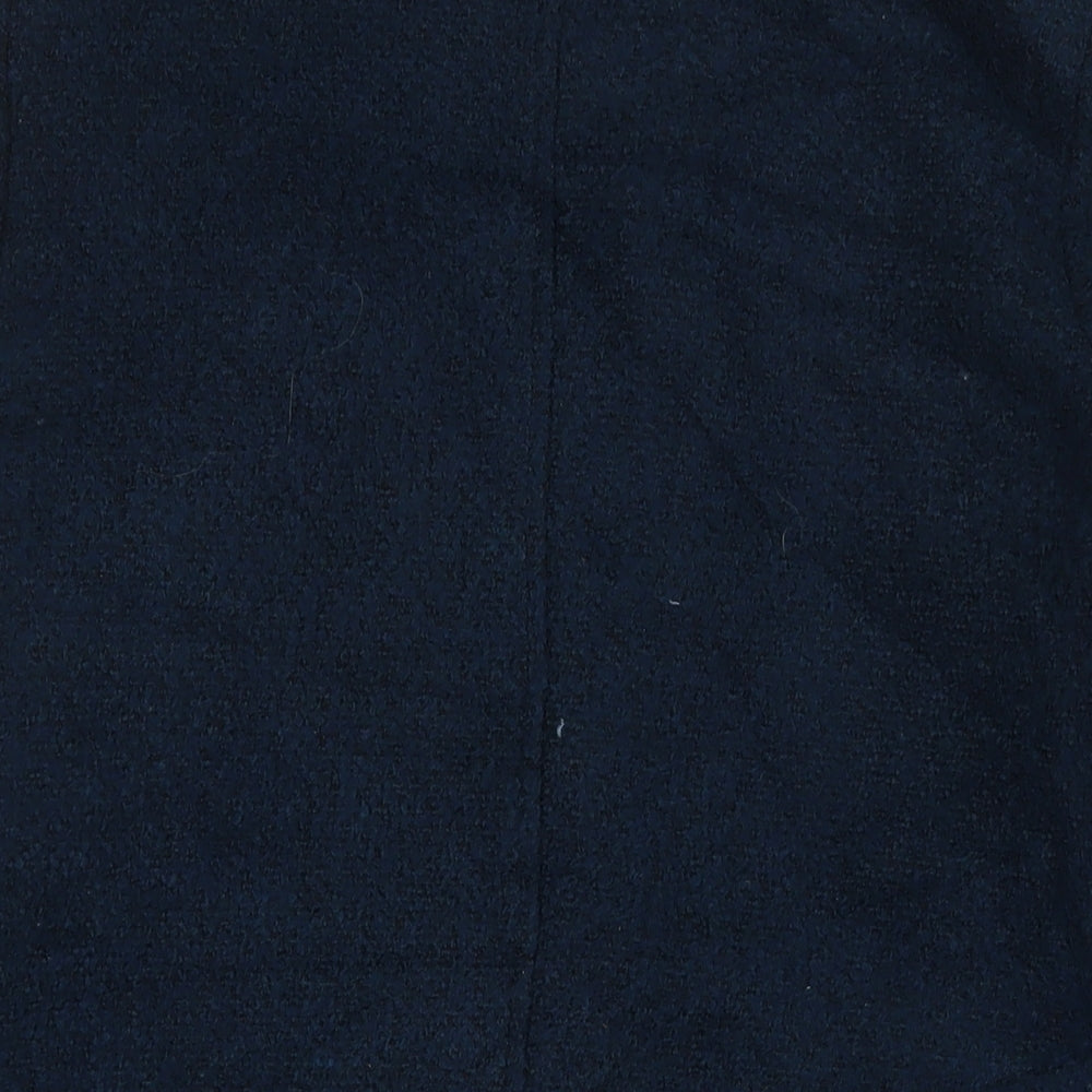 Debenhams Womens Blue Overcoat Coat Size 12 Button - Pockets