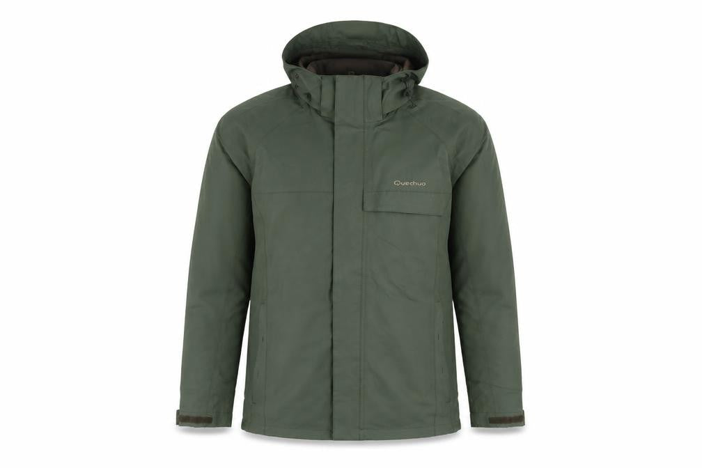 Quechua Mens Green Jacket Coat Size S Zip - Zip Pockets