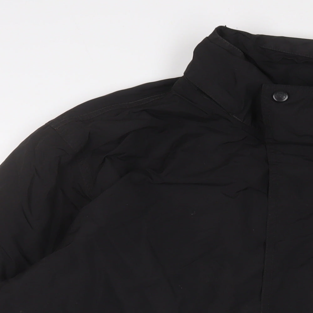 Timberland Mens Black Jacket Coat Size L Zip - Zip Pockets