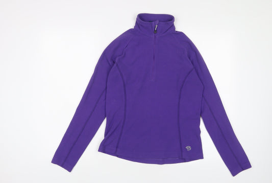 Mountain Hardwear Womens Purple Polyester Pullover Sweatshirt Size S Zip