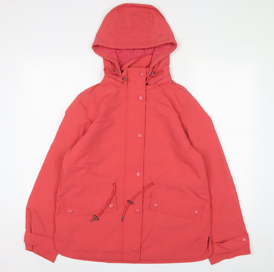 Marks and Spencer Womens Pink Jacket Size 8 Zip - Water Resistant
