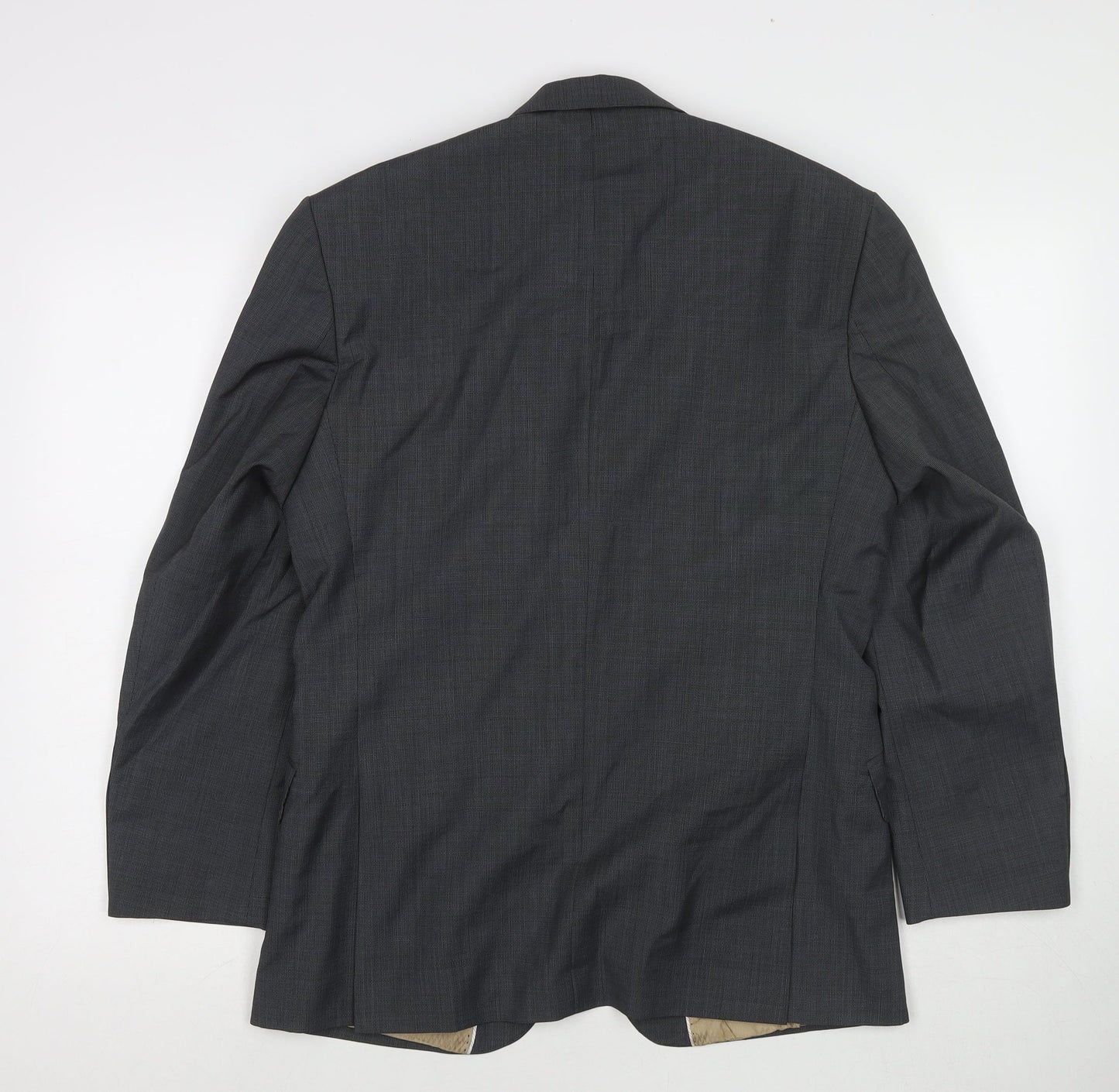 Racing Green Mens Grey Wool Jacket Blazer Size 38 Regular