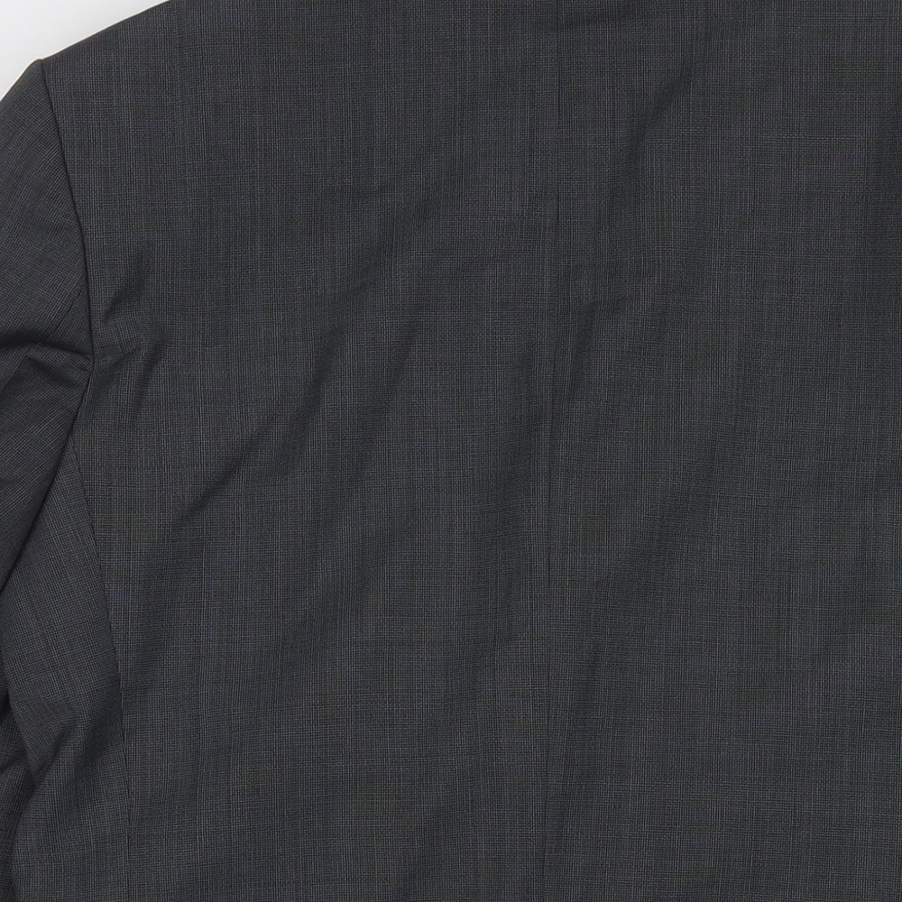 Racing Green Mens Grey Wool Jacket Blazer Size 38 Regular
