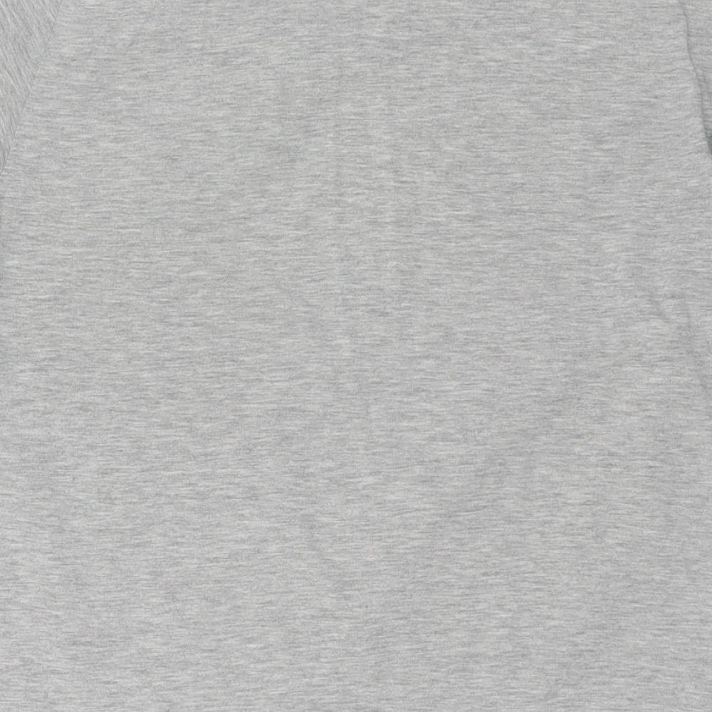 Disney Womens Grey Polyester Basic T-Shirt Size L Round Neck - Mickey Mouse Cuba