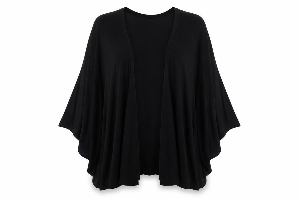 H&M Womens Black V-Neck Polyester Cape Jumper Size XS - Size XS/S