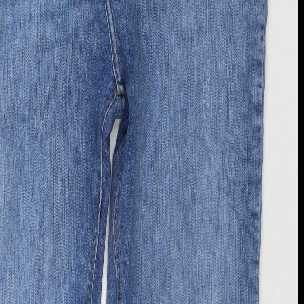 Max Womens Blue Polyester Blend Skinny Jeans Size 16 L26 in Slim Zip