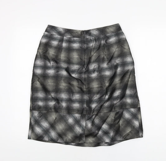 Sandwich Womens Grey Polyester A-Line Skirt Size 8 Zip