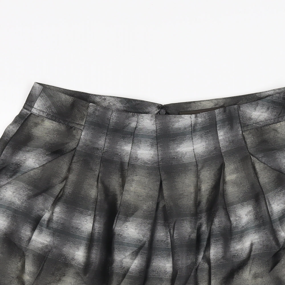 Sandwich Womens Grey Polyester A-Line Skirt Size 8 Zip