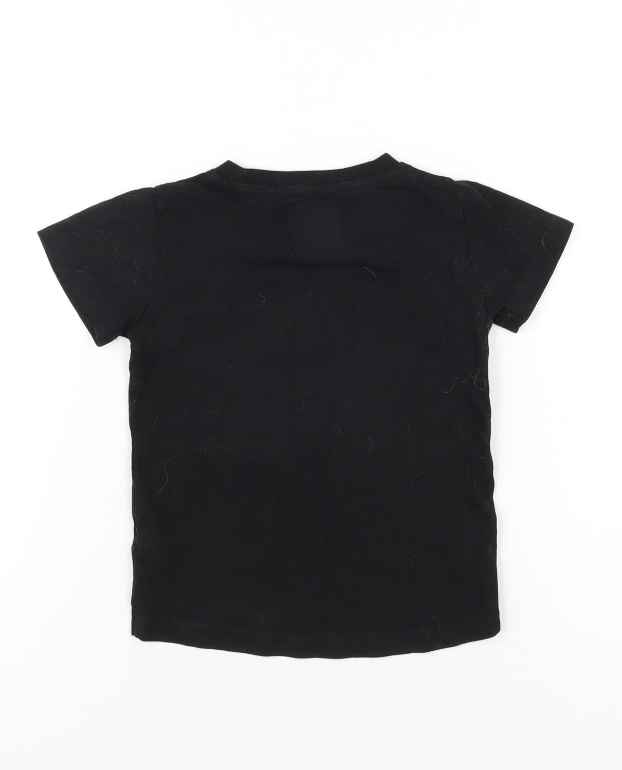 Run DMC Baby Black Cotton Basic T-Shirt Size 12-18 Months Round Neck Pullover - Reversible Sequins