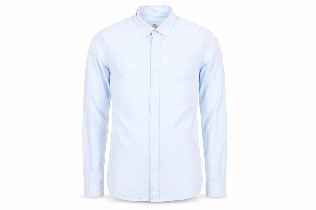 NEXT Mens Blue Cotton Dress Shirt Size S Collared Button
