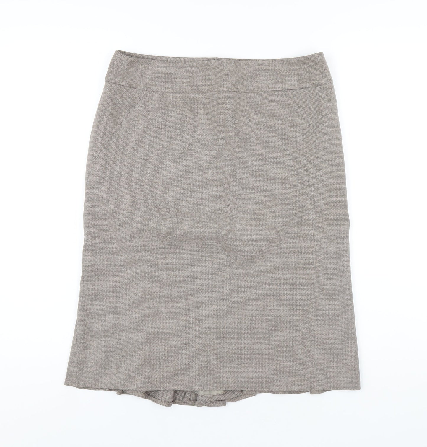 NEXT Womens Brown Polyester A-Line Skirt Size 12 Zip